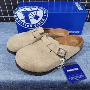 Birkenstock Boston Suede Leather - Taupe Women